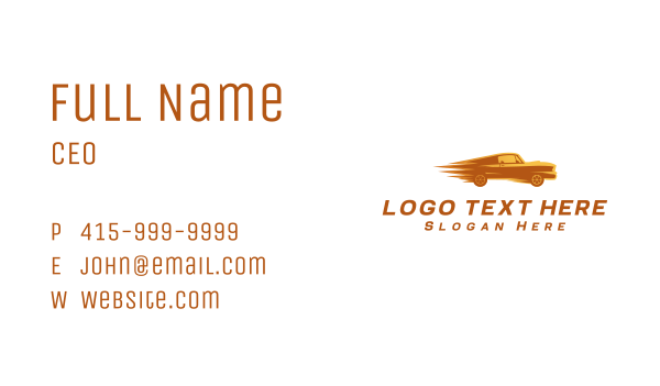 Fast Car Driver Business Card Design Image Preview