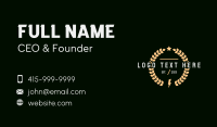 Thunder Star Wreath Wordmark Business Card Image Preview