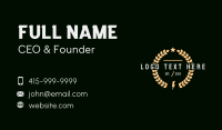 Thunder Star Wreath Wordmark Business Card Preview