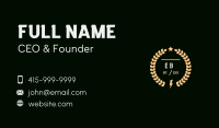 Thunder Star Wreath Wordmark Business Card Image Preview