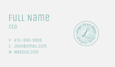 Classy Beauty Shop Lettermark Business Card Image Preview