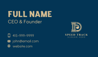 Corporate Pillar Letter D Business Card Image Preview