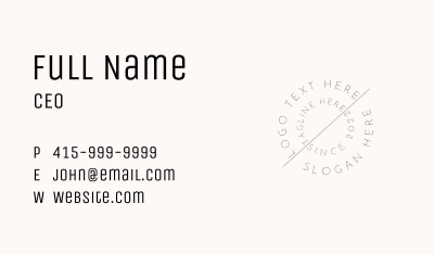 Elegant Beauty Emblem Business Card Image Preview