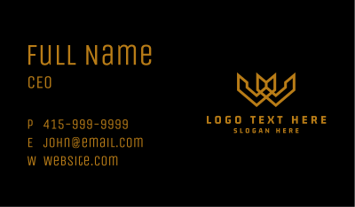 Generic Gold Letter W Business Card Image Preview