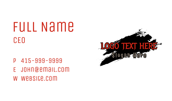 Scary Horror Store Wordmark Business Card Design Image Preview