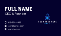 Digital Software Padlock Business Card Preview