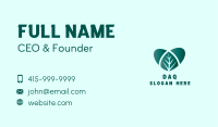 Green Heart Leaf Business Card Design