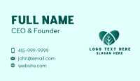 Green Heart Leaf Business Card Preview