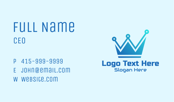 Network Tech Crown  Business Card Design Image Preview