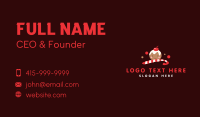 Christmas Candy Mascot Business Card Design