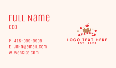 Christmas Candy Mascot Business Card Image Preview