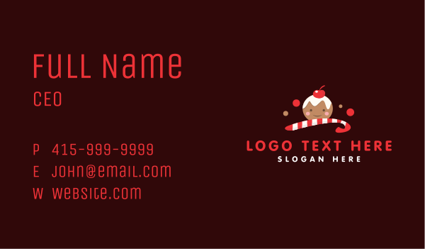 Christmas Candy Mascot Business Card Design Image Preview