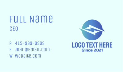 Circle Lightning Company Business Card Image Preview