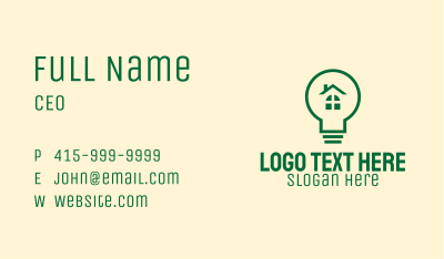 Eco Friendly Light Bulb Business Card Image Preview