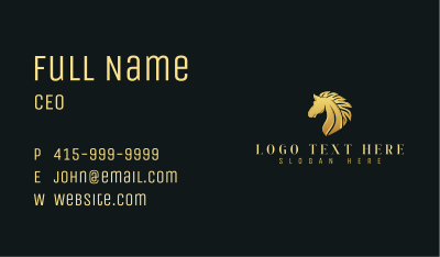 Luxury Equestrian Stallion Business Card Image Preview