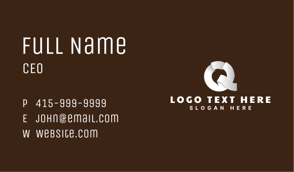 Paper Advertising Agency Letter Q Business Card Design Image Preview