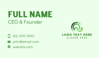 Green Leaf Letter Q Business Card Image Preview