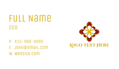 Golden Flower Business Card Image Preview