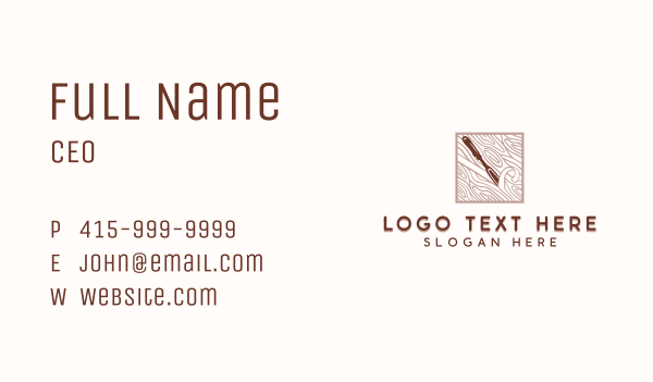 Woodwork Chisel Carpentry Business Card Design Image Preview