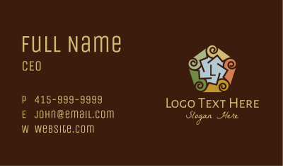 Swirly Decor Letter  Business Card Image Preview