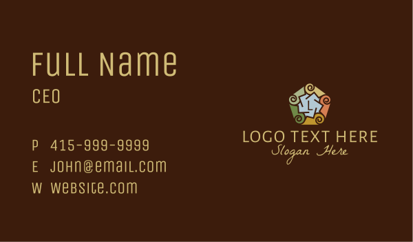 Swirly Decor Letter  Business Card Design Image Preview