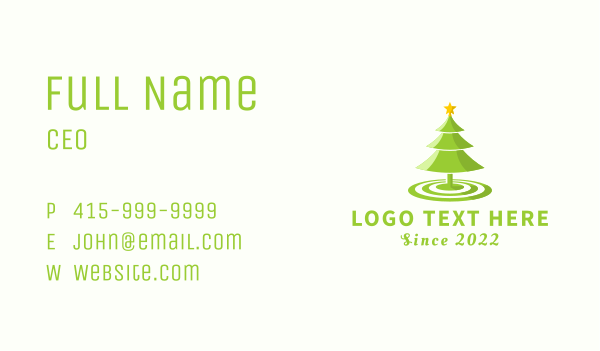 Star Pine Tree Business Card Design Image Preview