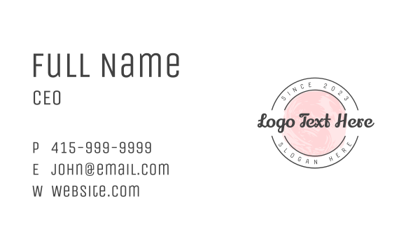 Pastel Watercolor Badge Wordmark Business Card Design Image Preview