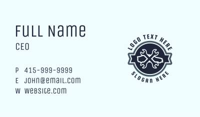 Car Wrench Machinist Business Card Image Preview