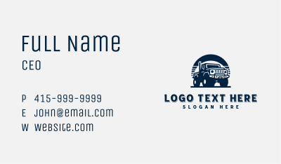 Off Road Vehicle Transportation Business Card Image Preview