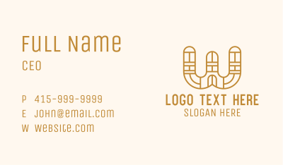 Native Letter W Business Card