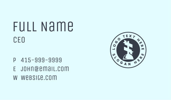 Plumbing Plunger Badge Business Card Design Image Preview