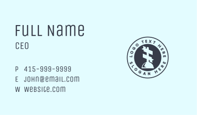 Plumbing Plunger Badge Business Card Image Preview