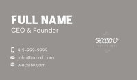 Elegant Floral Wordmark Business Card Image Preview