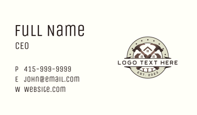 Hammer House Repair Business Card Image Preview
