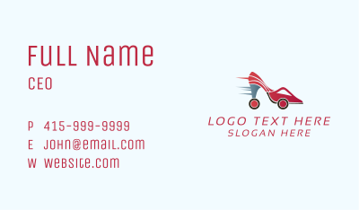 Red Stiletto Car Business Card Image Preview