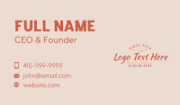 Fun Casual Wordmark Business Card Image Preview