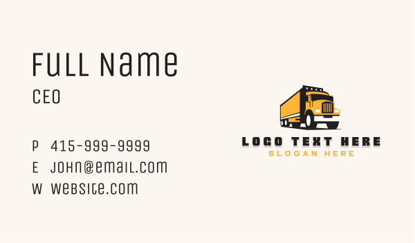 Cargo Freight Trucking Business Card Design Image Preview
