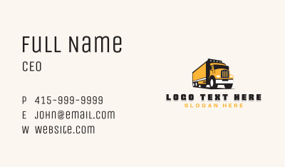 Cargo Freight Trucking Business Card Image Preview