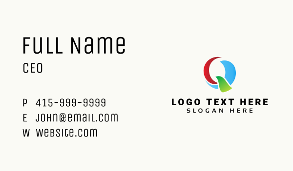 Generic Startup Letter Q Business Card Design Image Preview
