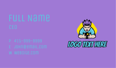 Happy Boy Gamer  Business Card Image Preview