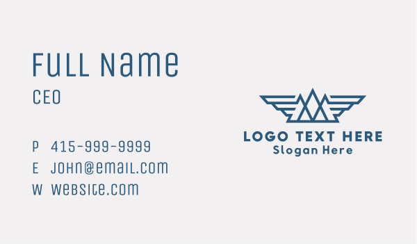 Mountain Range Wings Business Card Design Image Preview