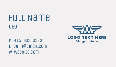 Mountain Range Wings Business Card Image Preview