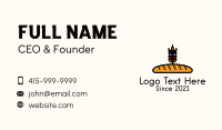 French Bread Loaf  Business Card Design
