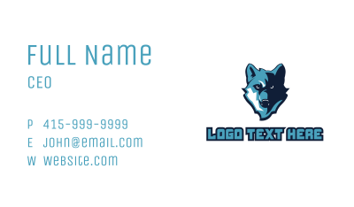 Esports Wild Wolf Business Card