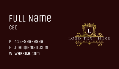 Royal Luxury Shield Business Card Image Preview