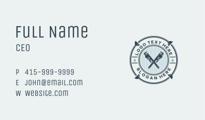 Hipster Pipe Wrench Business Card Image Preview