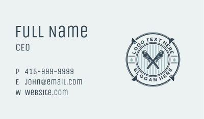 Hipster Pipe Wrench Business Card