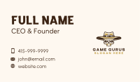 Cowboy Skull Hat Business Card Design