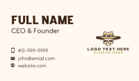 Cowboy Skull Hat Business Card Preview