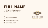 Cowboy Skull Hat Business Card Image Preview